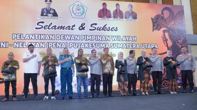 Ket. Foto: Pelantikan Dewan Pimpinan Wilayah (DPW) Petani - Nelayan (Pena) Pujakesuma Sumatera Utara Periode 2023 - 2028.(foto/ist)