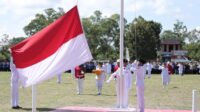 Pasukan Pengibar Bendera Pusaka (Paskibraka) Kabupaten Dairi berhasil mengibarkan bendera Merah Putih dalam Upacara HUT Kemerdekaan RI 79 Tahun 2024.(ist)