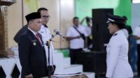 Pengukuhan masa jabatan kepala desa.(ist)