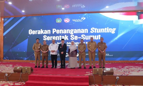 Launching Gerakan Serentak Penanganan Stunting Serentak se-sumatera Utara.(ist)