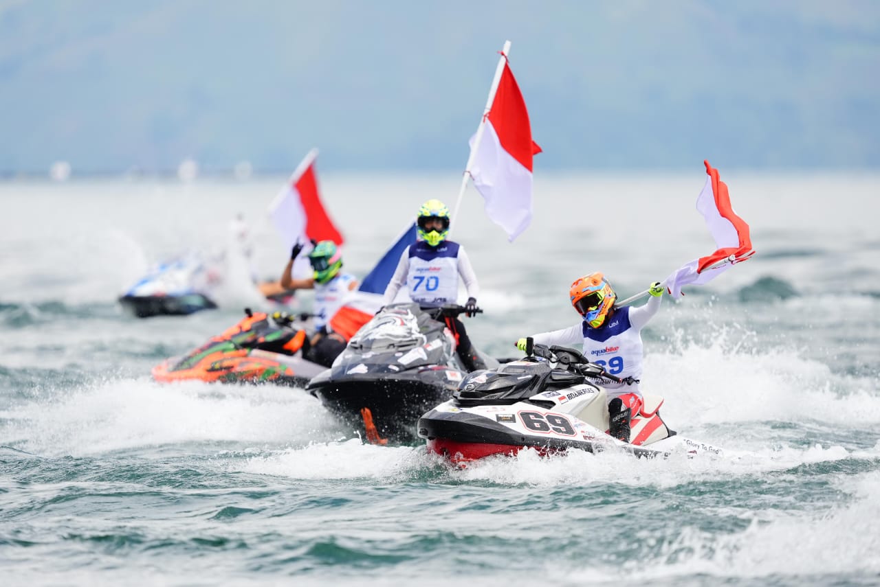 Event Aquabike World Championship di Dermaga Sialalhi, Kamis (14/11/2024).