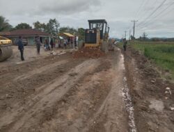 Jalan Rusak dan Genangan Air di Desa Bantun Kerbo, Sudah Ditangani