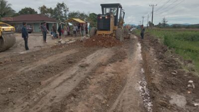 Jalan Rusak dan Genangan Air di Desa Bantun Kerbo, Sudah Ditangani