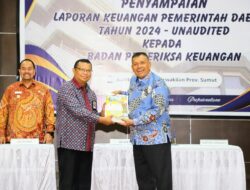 Bupati Dairi Serahkan LKPD 2024 ke BPK RI Perwakilan Sumut