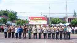 Apel gelar pasukan kesiapsiagaan Operasi Ketupat Toba 2025 di halaman Mapolres Dairi, Jumat 20 Maret 2025.(ist)